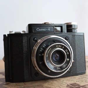 Film Camera 35mm Smena 4 T 22 4,5/40mm working Used Rare Vintage ussr photography gift Collectible Retro scale camera Antique camera LOMO
