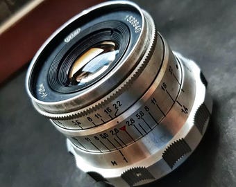 Lente vintage INDUSTAR 26 m 2.8/52 mm Lente de cámara M39 probada Lente vintage Lente retro Lente de cámara vintage Regalo Fotógrafo Tecnología vintage Retro