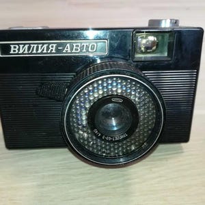 Film Camera 35mm Vilia-auto Triplet 69-3 4/40mm Tested working Used Rare Vintage ussr photography gift Collectible Retro Antique camera