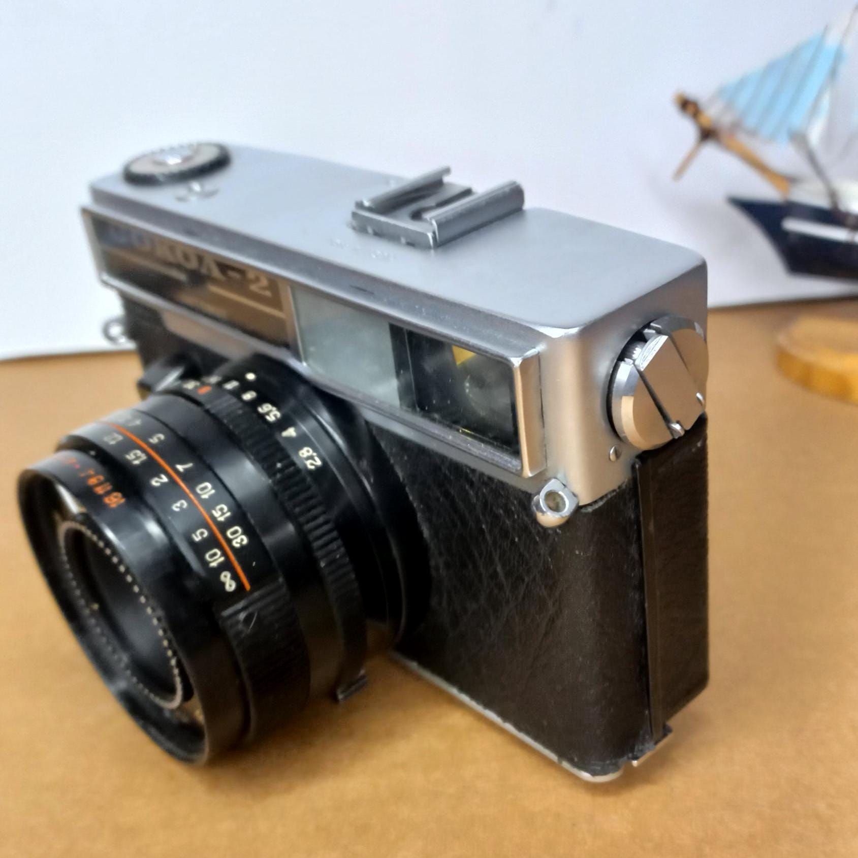 Sokol 2 フィルムカメラ 35 mm Industar 70 レンズ、動作テスト