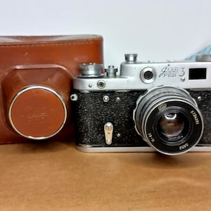 Vintage FED 3 35mm Film Camera: USSR Rangefinder, Industar 61 Lens