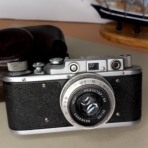 Vintage Zorki 35 mm-filmcamera: Industar 50-lens, USSR Leica Copy