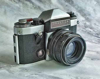 SLR film camera 35mm Praktica Super TL Helios 44M 1970s, Tested photography gift Collectible Retro Antique camera