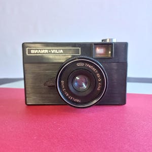 Film Camera 35 mm Vilia Auto Triplet 69-3 4/40 mm cameras body only non-working For parts or repair ussr for decoration