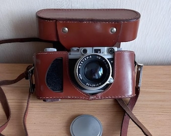 Cámara de película de 35 mm Zorki Jupiter 8 probada, en funcionamiento, usada, rara, vintage, telémetro, Leica, copia, fotografía, regalo, coleccionable, retro, cámara antigua