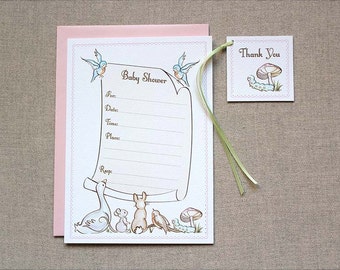 Baby Shower Invitations - Forest Friends