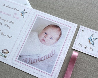 Forest Friends Digital Birth Announcement- set of 150