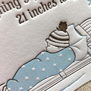 Letterpress personnalisée Faire-part de naissance