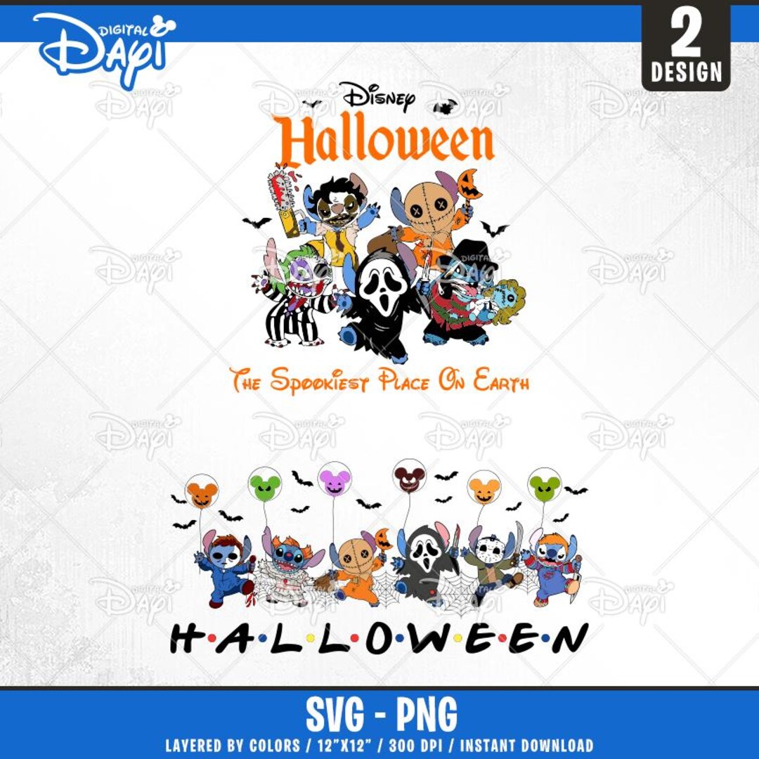 Horror Stitching Vector Halloween Stitch Horror SVG PNG: Spookiest Place Cut File (digital ...