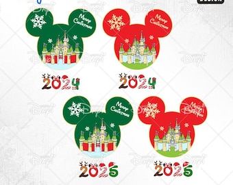 Maus Weihnachtsburg SVG PNG: Cartoon Schnittdateien (Digital Download)