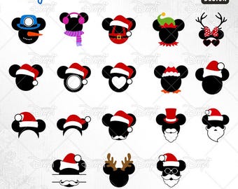 Maus Weihnachten SVG Bundle: Weihnachtsmann, Feiertags Designs (Digitaler Download)