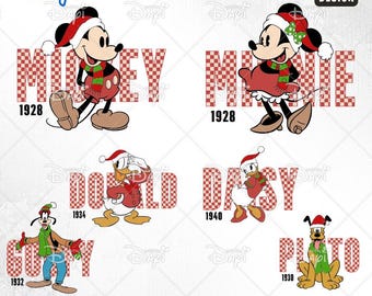Weihnachtsmaus und Freunde SVG PNG Bundle: Cartoon Cut Files (Digitaler Download)