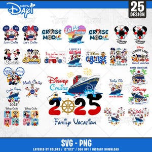 2025 Cruise Trip Bundle SVG PNG, 2025 Family Vacation Png, Family Trip Sublimation Design, Vacay Mode, Magical Kingdom Svg, Cruise Trip 2025