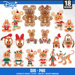 Christmas Gingerbread Mouse Doodle SVG Bundle (Digital Download)