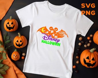 Bat Mouse Halloween SVG PNG: Cartoon Characters Cut Files (Digital Download)