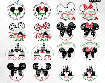 Mouse Christmas Family Vacation SVG PNG Bundle (Digital Download)