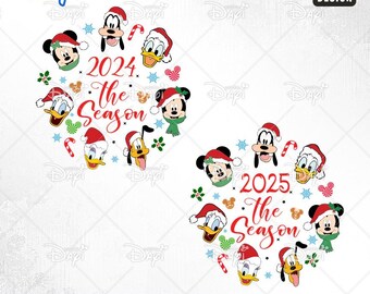 Weihnachtsfreunde SVG PNG: 2024 2025 Weihnachtsmann-Kostüm (Digitaler Download)