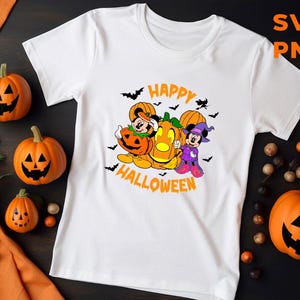 Happy Halloween Pumpkin Mouse Head Svg Bundle, Trick Or Treat Svg, Spooky Vibes Svg, Holiday Season Svg, Cartoon Characters, Cut files for Cricut