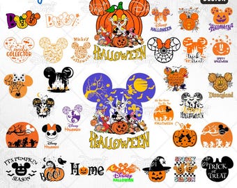 Maus und Freunde Halloween SVG PNG Bundle: Gruselige Party Designs (Digitaler Download)