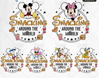 SVG de snacks para ratones: diseños de vacaciones en el reino mágico (descarga digital)