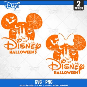 Halloween Mouse Castle SVG: Cartoon Characters Cut Files (Digital Download)