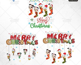 Weihnachtsmaus & Freunde SVG PNG: Urlaub Schnittdateien (Digitaler Download)