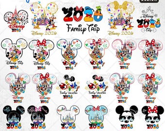 SVG-bundel familie-uitstapje 2026: vakantiesublimatieontwerpen (digitale download)