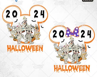 Mouse and Friends Mummy Halloween 2024 SVG PNG (Digital Download)