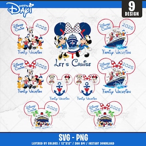 2025 Cruise Trip SVG PNG Bundle: Family Vacation Design (Digital Download)