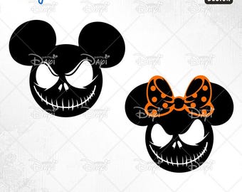 Mouse Jack Skellington Halloween SVG: Nightmare Cartoon (Digital Download)