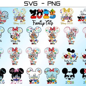 2025 Family Trip Bundle SVG PNG, 2025 Family Vacation Png, Family Trip Sublimation Design, Vacay Mode Png, Magical Kingdom Svg, Trip 2025