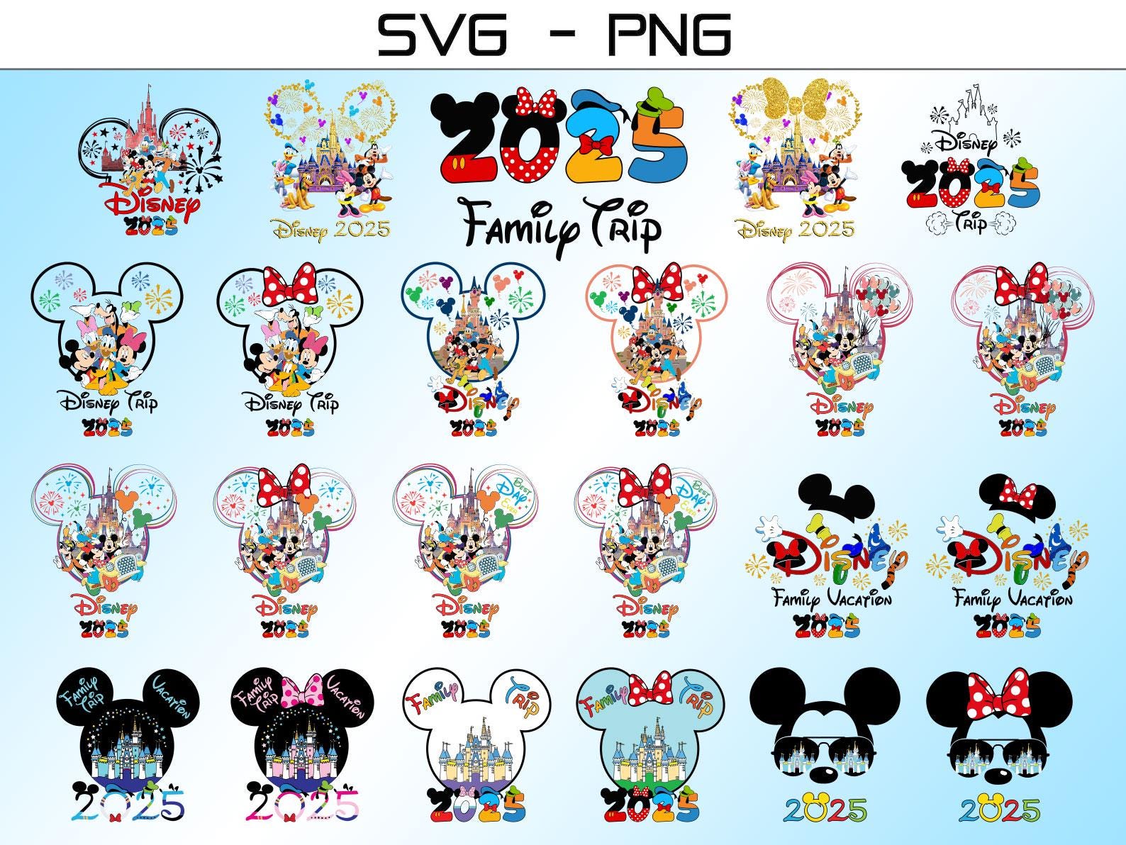 2025 Family Trip SVG Bundle: Vacation Sublimation Designs (Digital Download)