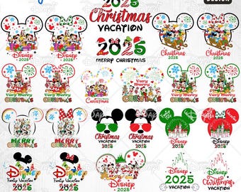 2025 Christmas Family Trip SVG PNG Bundle: Magical Kingdom Vacation Design (Digital Download)