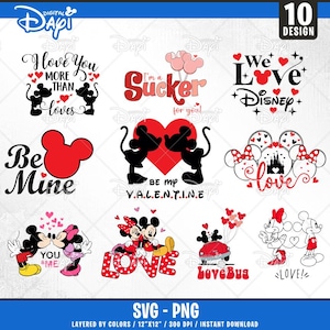 Valentine Mouse SVG Bundle: Funny Cartoon Characters Cut Files (Digital Download)