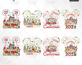 Mouse and Friends Christmas Party 2024-2025 PNG SVG (Digital Download)