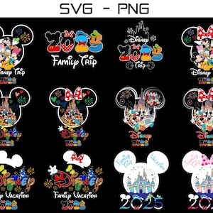 2025 Familienreise SVG PNG Bündel: Magisches Königreich Urlaub (Digitaler Download)