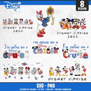 Cruise Family Trip SVG PNG Bundle: Mouse Vacation Clipart (Digital Download)