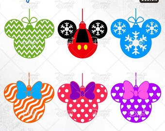 Weihnachtsmaus Ornament SVG Bundle: Zeichentrickfiguren, Cricut, Silhouette (Digitaler Download)
