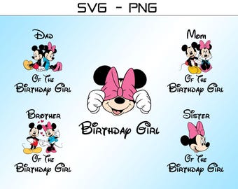 Ensemble anniversaire fille famille SVG PNG : voyage au royaume magique (téléchargement numérique)
