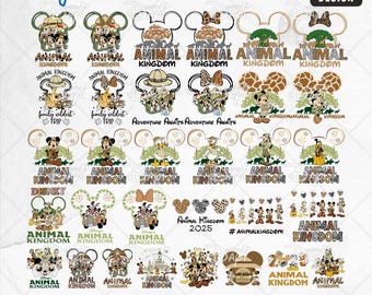 Safari Maus & Freunde SVG PNG: 32 Cartoon Designs (Digitaler Download)