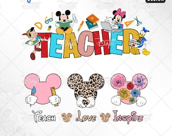 Lehrer-Definition SVG-Bundle: Teach Love Inspire (digitaler Download)
