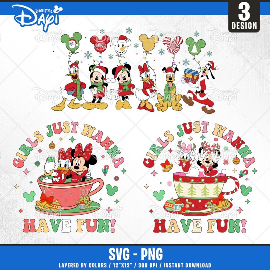 Christmas Girls Just Wanna Have Fun SVG Bundle: Holiday Cut Files ...