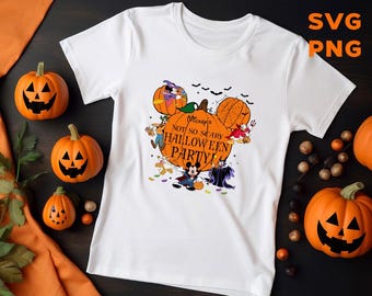 Mouse and Friends Halloween Party PNG SVG - Retro Spooky Season (Digital Download)