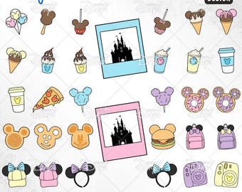 SVG de snacks para ratones: Diseños de vacaciones en el reino mágico (descarga digital)