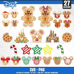 Christmas Gingerbread SVG Bundle: Mouse & Castle Doodles (Digital Download)