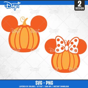 Bundle Mouse pumpkin Head,Halloween Pumpkin Fusion,Digital Print,Halloween Fun,Layered Svg by colors, Transparent Png, Cut files for Cricut.