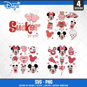 Valentine Mouse Doodle SVG PNG: Couple&#39;s Trip (Digital Download)