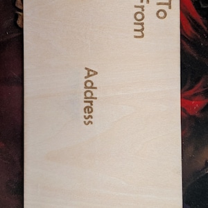Customizable wooden postcards