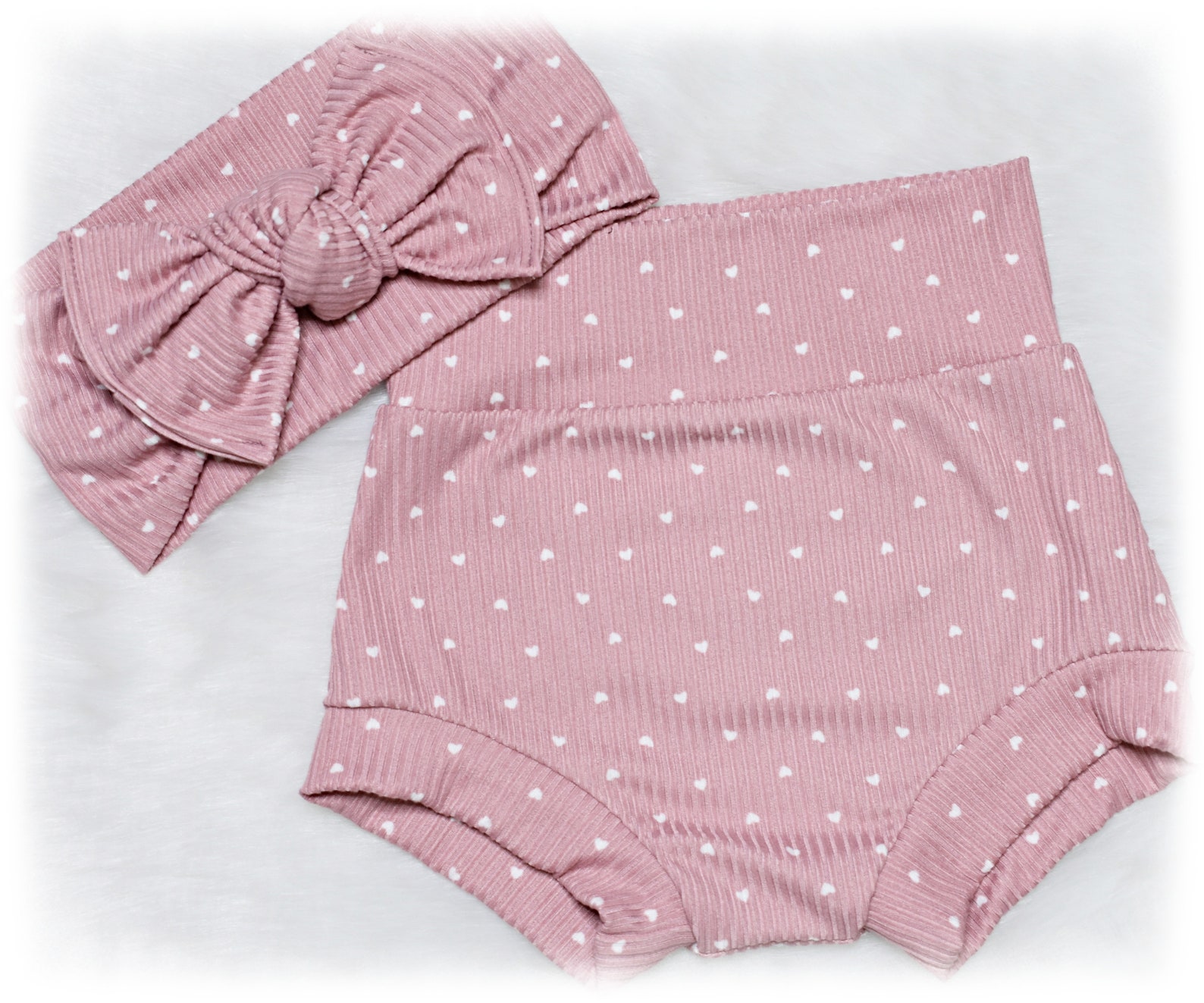 Pink Valentine High Waisted Baby Girl Bummies Baby Bummies Etsy