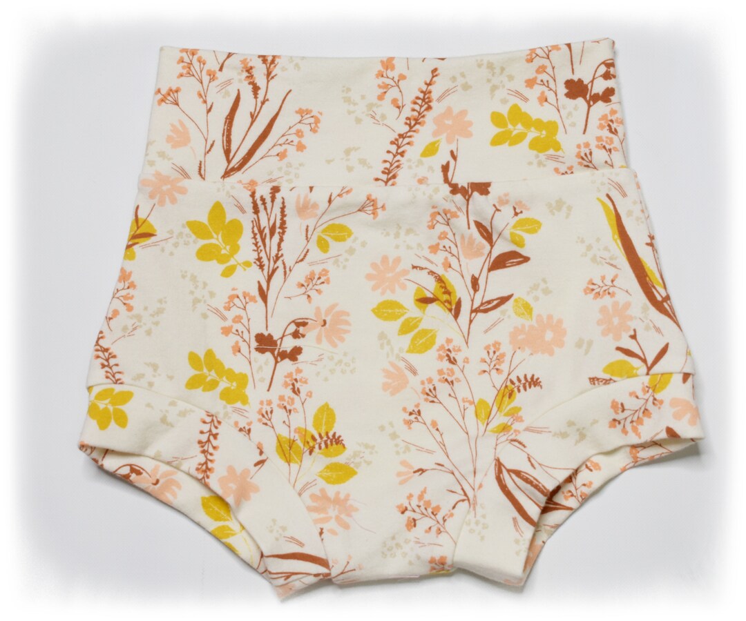 High Waisted Baby Girl Bummies, Floral Bummies, Baby Bloomers, Diaper ...